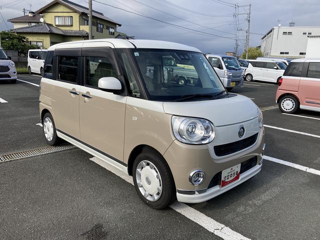 ムーヴキャンバスGメイクアップ SAIII14インチフルホイールキャップ LEDヘッドランプ キーフリーシステム 両側パワースライドドア オートエアコン(プッシュ式) オートライト 置きラクボックス(静岡県)の中古車