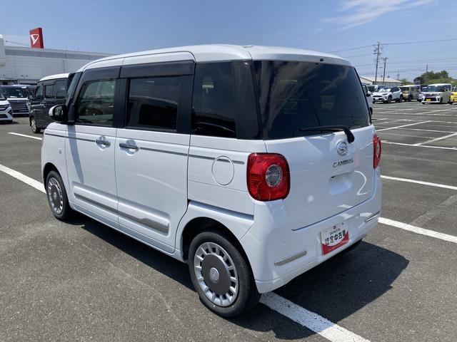 ムーヴキャンバスセオリーG14インチフルホイールキャップ LEDヘッドランプ LEDフォグランプ ホっとカップホルダー 両側パワースライドドア キーフリーシステム プッシュボタンスタート UVカットガラス(静岡県)の中古車