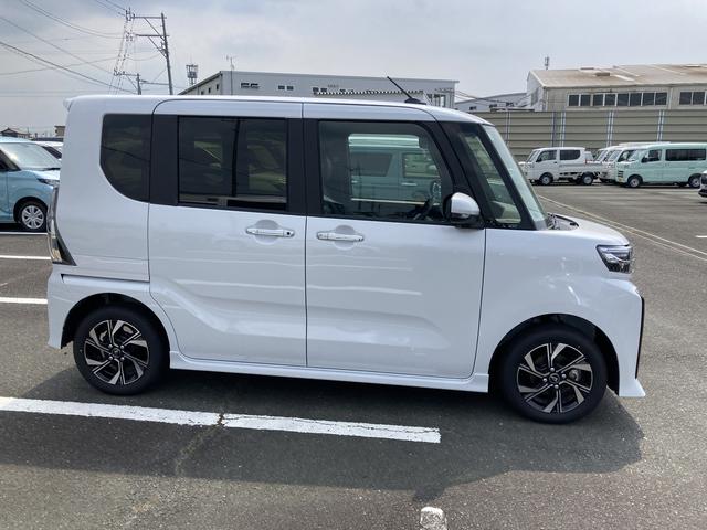 タントカスタムＸ１４インチアルミホイール　大型エアロバンパー　フルＬＥＤヘッドランプ　オート格納式カラードドアミラー　両側パワースライドドア　キーフリーシステム　プッシュボタンスタート（静岡県）の中古車