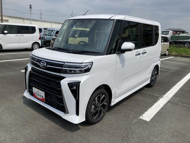 タントカスタムＸ１４インチアルミホイール　大型エアロバンパー　フルＬＥＤヘッドランプ　オート格納式カラードドアミラー　両側パワースライドドア　キーフリーシステム　プッシュボタンスタート（静岡県）の中古車