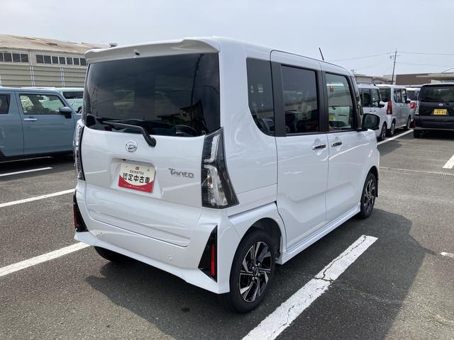 タントカスタムＸ１４インチアルミホイール　大型エアロバンパー　フルＬＥＤヘッドランプ　オート格納式カラードドアミラー　両側パワースライドドア　キーフリーシステム　プッシュボタンスタート（静岡県）の中古車