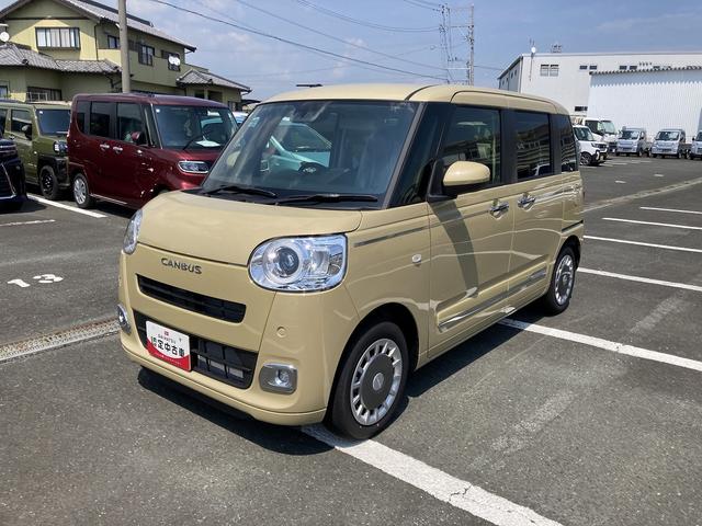 ムーヴキャンバスセオリーＧ１４インチフルホイールキャップ　ＬＥＤヘッドランプ　ＬＥＤフォグランプ　ホっとカップホルダー　両側パワースライドドア　キーフリーシステム　プッシュボタンスタート　ＵＶカットガラス（静岡県）の中古車