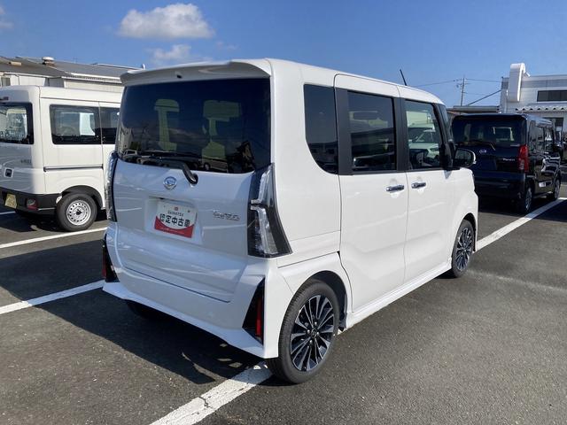 タントカスタムRS15インチアルミホイール キーフリーシステム プッシュボタンスタート オートエアコン(プッシュ式) フルLEDヘッドランプ オート格納式カラードドアミラー 本革巻ステアリングホイール(静岡県)の中古車