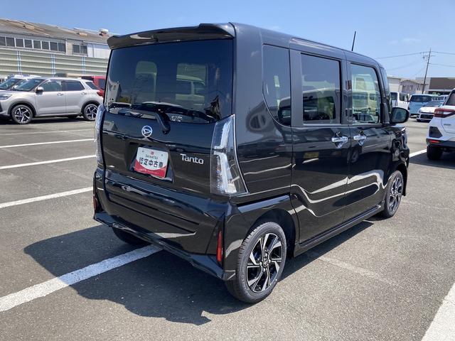 タントカスタムXリミテッド14インチアルミホイール 大型エアロバンパー フルLEDヘッドランプ オート格納式カラードドアミラー 両側パワースライドドア キーフリーシステム プッシュボタンスタート スマートクルーズ(静岡県)の中古車