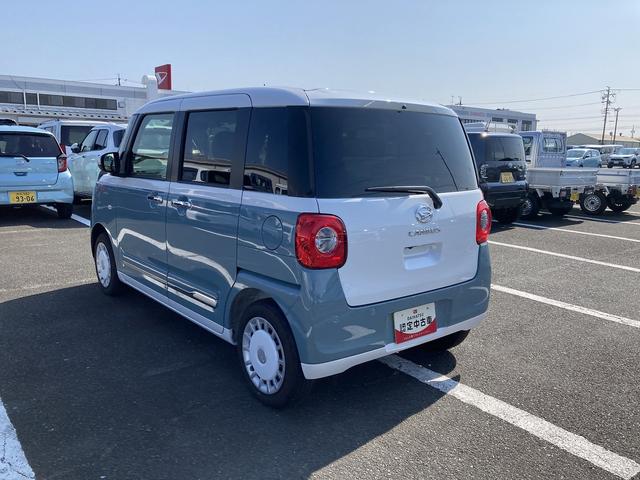 ムーヴキャンバスストライプスG14インチフルホイールキャップ LEDヘッドランプ LEDフォグランプ ホっとカップホルダー 両側パワースライドドア キーフリーシステム プッシュボタンスタート UVカットガラス(静岡県)の中古車