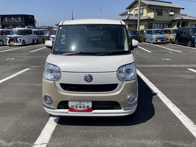 ムーヴキャンバスＧメイクアップＶＳ　ＳＡIII１４インチフルホイールキャップ　ＬＥＤヘッドランプ　キーフリーシステム　両側パワースライドドア　オートエアコン（プッシュ式）　オートライト　置きラクボックス（静岡県）の中古車