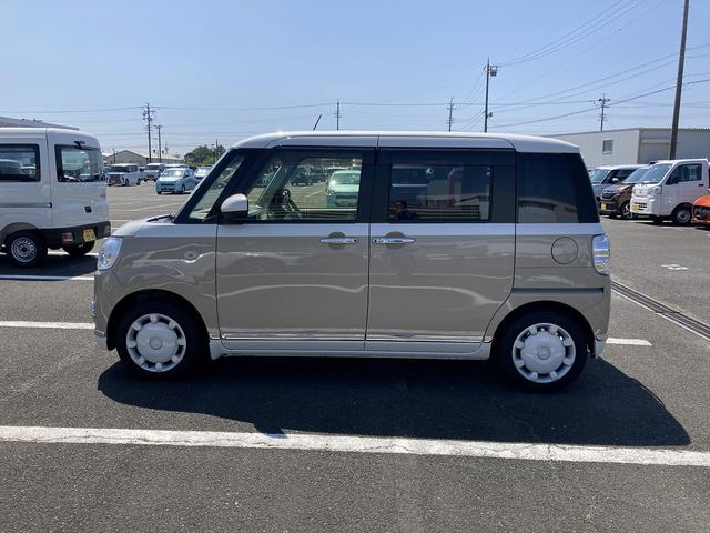 ムーヴキャンバスＧメイクアップＶＳ　ＳＡIII１４インチフルホイールキャップ　ＬＥＤヘッドランプ　キーフリーシステム　両側パワースライドドア　オートエアコン（プッシュ式）　オートライト　置きラクボックス（静岡県）の中古車