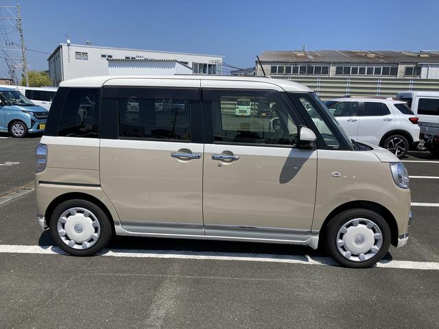 ムーヴキャンバスＧメイクアップＶＳ　ＳＡIII１４インチフルホイールキャップ　ＬＥＤヘッドランプ　キーフリーシステム　両側パワースライドドア　オートエアコン（プッシュ式）　オートライト　置きラクボックス（静岡県）の中古車