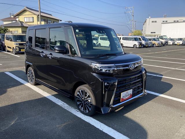 タントカスタムRS15インチアルミホイール キーフリーシステム プッシュボタンスタート オートエアコン(プッシュ式) フルLEDヘッドランプ オート格納式カラードドアミラー 本革巻ステアリングホイール(静岡県)の中古車
