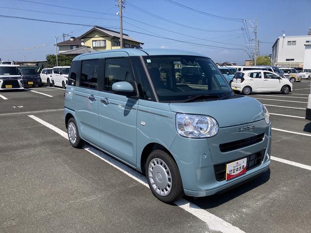 ムーヴキャンバスセオリーX14インチフルホイールキャップ キーフリーシステム プッシュボタンスタート UVカットガラス 両側パワースライドドア ハロゲンヘッドライト ラゲージアンダーボックス(静岡県)の中古車