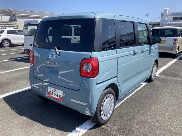 ムーヴキャンバスセオリーX14インチフルホイールキャップ キーフリーシステム プッシュボタンスタート UVカットガラス 両側パワースライドドア ハロゲンヘッドライト ラゲージアンダーボックス(静岡県)の中古車