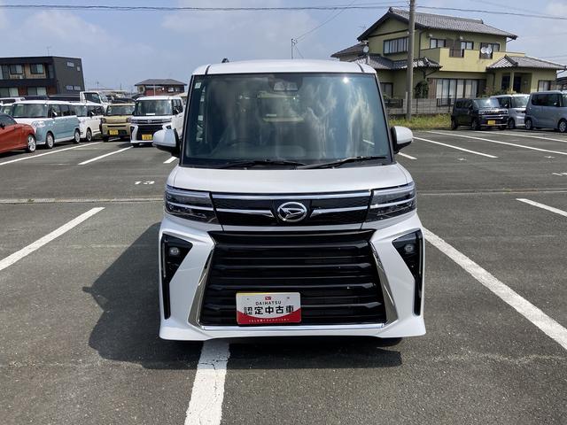 タントカスタムX14インチアルミホイール 大型エアロバンパー フルLEDヘッドランプ オート格納式カラードドアミラー 両側パワースライドドア キーフリーシステム プッシュボタンスタート(静岡県)の中古車