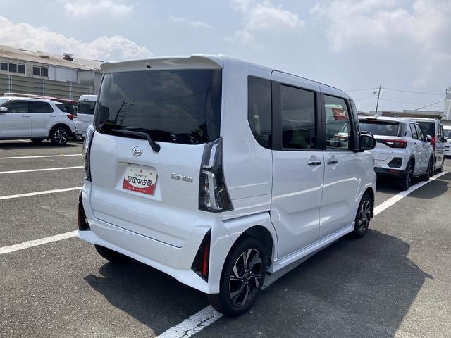 タントカスタムX14インチアルミホイール 大型エアロバンパー フルLEDヘッドランプ オート格納式カラードドアミラー 両側パワースライドドア キーフリーシステム プッシュボタンスタート(静岡県)の中古車