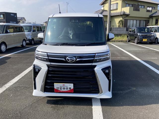 タントカスタムX14インチアルミホイール 大型エアロバンパー フルLEDヘッドランプ オート格納式カラードドアミラー 両側パワースライドドア キーフリーシステム プッシュボタンスタート(静岡県)の中古車