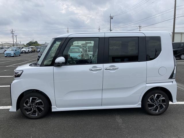 タントカスタムＸ１４インチアルミホイール　大型エアロバンパー　フルＬＥＤヘッドランプ　オート格納式カラードドアミラー　両側パワースライドドア　キーフリーシステム　プッシュボタンスタート（静岡県）の中古車