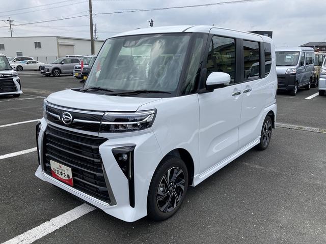 タントカスタムＸ１４インチアルミホイール　大型エアロバンパー　フルＬＥＤヘッドランプ　オート格納式カラードドアミラー　両側パワースライドドア　キーフリーシステム　プッシュボタンスタート（静岡県）の中古車