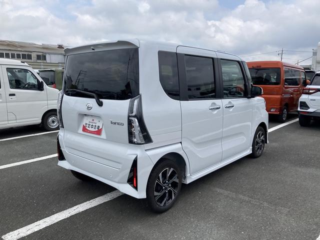 タントカスタムＸ１４インチアルミホイール　大型エアロバンパー　フルＬＥＤヘッドランプ　オート格納式カラードドアミラー　両側パワースライドドア　キーフリーシステム　プッシュボタンスタート（静岡県）の中古車