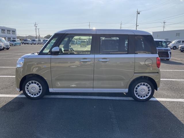 ムーヴキャンバスストライプスX14インチフルホイールキャップ キーフリーシステム プッシュボタンスタート UVカットガラス 両側パワースライドドア ハロゲンヘッドライト ラゲージアンダーボックス(静岡県)の中古車