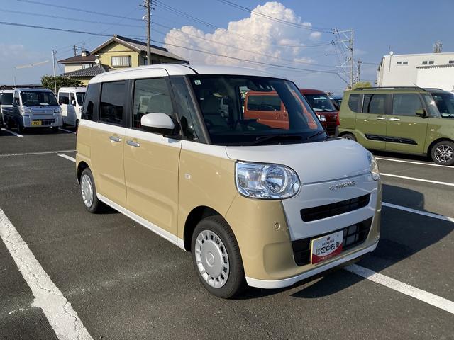 ムーヴキャンバスストライプスX14インチフルホイールキャップ キーフリーシステム プッシュボタンスタート UVカットガラス 両側パワースライドドア ハロゲンヘッドライト ラゲージアンダーボックス(静岡県)の中古車