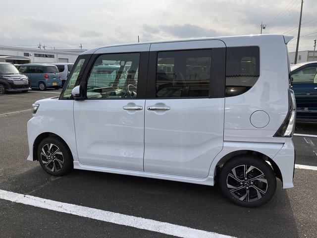 タントカスタムX14インチアルミホイール 大型エアロバンパー フルLEDヘッドランプ オート格納式カラードドアミラー 両側パワースライドドア キーフリーシステム プッシュボタンスタート(静岡県)の中古車