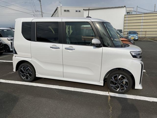 タントカスタムX14インチアルミホイール 大型エアロバンパー フルLEDヘッドランプ オート格納式カラードドアミラー 両側パワースライドドア キーフリーシステム プッシュボタンスタート(静岡県)の中古車