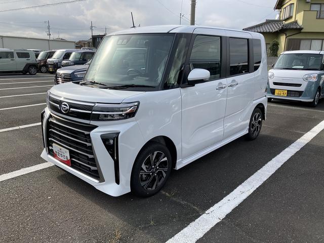 タントカスタムX14インチアルミホイール 大型エアロバンパー フルLEDヘッドランプ オート格納式カラードドアミラー 両側パワースライドドア キーフリーシステム プッシュボタンスタート(静岡県)の中古車