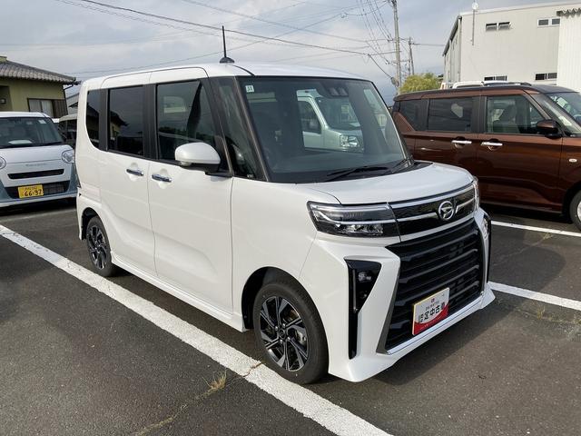 タントカスタムX14インチアルミホイール 大型エアロバンパー フルLEDヘッドランプ オート格納式カラードドアミラー 両側パワースライドドア キーフリーシステム プッシュボタンスタート(静岡県)の中古車