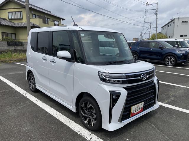 タントカスタムＸリミテッド１４インチアルミホイール　大型エアロバンパー　フルＬＥＤヘッドランプ　オート格納式カラードドアミラー　両側パワースライドドア　キーフリーシステム　プッシュボタンスタート　スマートクルーズ（静岡県）の中古車