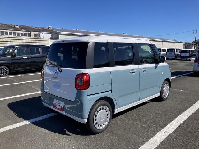 ムーヴキャンバスストライプスX14インチフルホイールキャップ キーフリーシステム プッシュボタンスタート UVカットガラス 両側パワースライドドア ハロゲンヘッドライト ラゲージアンダーボックス(静岡県)の中古車
