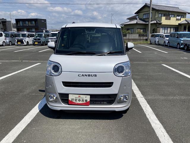 ムーヴキャンバスストライプスＧ１４インチフルホイールキャップ　ＬＥＤヘッドランプ　ＬＥＤフォグランプ　ホっとカップホルダー　両側パワースライドドア　キーフリーシステム　プッシュボタンスタート　ＵＶカットガラス（静岡県）の中古車
