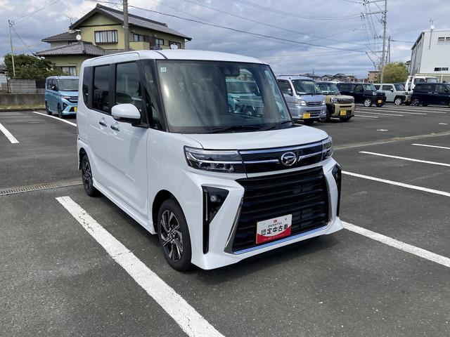 タントカスタムＸリミテッド１４インチアルミホイール　大型エアロバンパー　フルＬＥＤヘッドランプ　オート格納式カラードドアミラー　両側パワースライドドア　キーフリーシステム　プッシュボタンスタート　スマートクルーズ（静岡県）の中古車