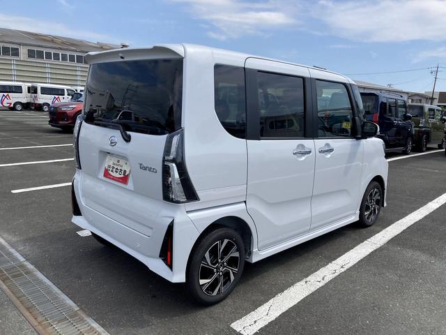 タントカスタムＸリミテッド１４インチアルミホイール　大型エアロバンパー　フルＬＥＤヘッドランプ　オート格納式カラードドアミラー　両側パワースライドドア　キーフリーシステム　プッシュボタンスタート　スマートクルーズ（静岡県）の中古車