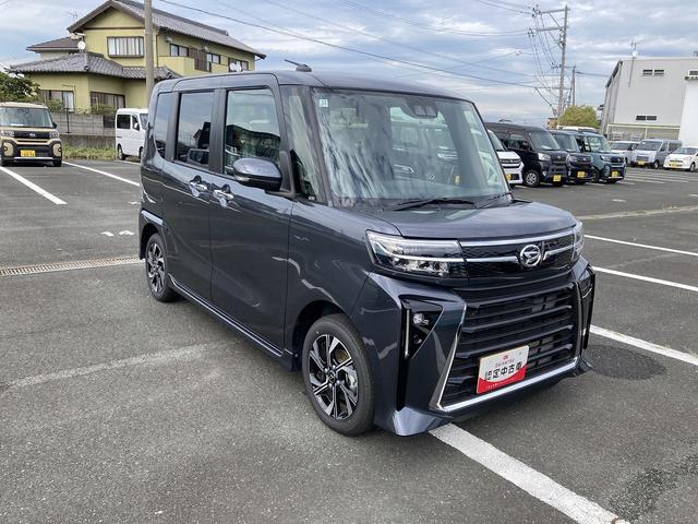タントカスタムX14インチアルミホイール 大型エアロバンパー フルLEDヘッドランプ オート格納式カラードドアミラー 両側パワースライドドア キーフリーシステム プッシュボタンスタート ディスプレイオーディオ(静岡県)の中古車