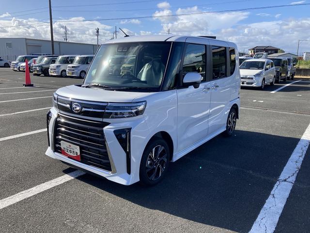 タントカスタムXリミテッド14インチアルミホイール 大型エアロバンパー フルLEDヘッドランプ オート格納式カラードドアミラー 両側パワースライドドア キーフリーシステム プッシュボタンスタート ディスプレイオーディオ(静岡県)の中古車