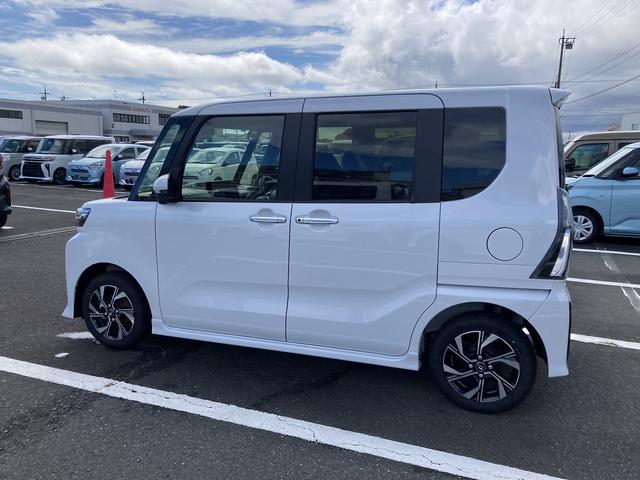 タントカスタムXリミテッド14インチアルミホイール 大型エアロバンパー フルLEDヘッドランプ オート格納式カラードドアミラー 両側パワースライドドア キーフリーシステム プッシュボタンスタート(静岡県)の中古車
