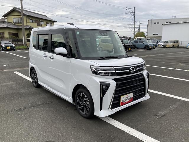 タントカスタムX14インチアルミホイール 大型エアロバンパー フルLEDヘッドランプ オート格納式カラードドアミラー 両側パワースライドドア キーフリーシステム プッシュボタンスタート(静岡県)の中古車