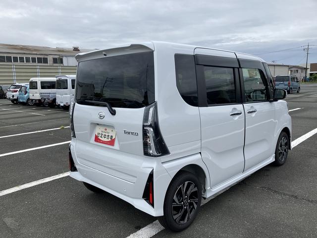 タントカスタムX14インチアルミホイール 大型エアロバンパー フルLEDヘッドランプ オート格納式カラードドアミラー 両側パワースライドドア キーフリーシステム プッシュボタンスタート(静岡県)の中古車