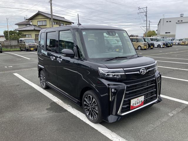 タントカスタムRSリミテッド15インチアルミホイール キーフリーシステム プッシュボタンスタート オートエアコン(プッシュ式) フルLEDヘッドランプ オート格納式カラードドアミラー 本革巻ステアリングホイール(静岡県)の中古車