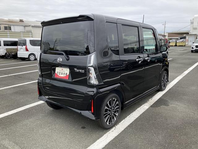 タントカスタムRSリミテッド15インチアルミホイール キーフリーシステム プッシュボタンスタート オートエアコン(プッシュ式) フルLEDヘッドランプ オート格納式カラードドアミラー 本革巻ステアリングホイール(静岡県)の中古車