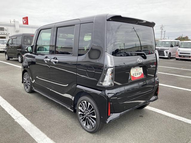 タントカスタムRSリミテッド15インチアルミホイール キーフリーシステム プッシュボタンスタート オートエアコン(プッシュ式) フルLEDヘッドランプ オート格納式カラードドアミラー 本革巻ステアリングホイール(静岡県)の中古車