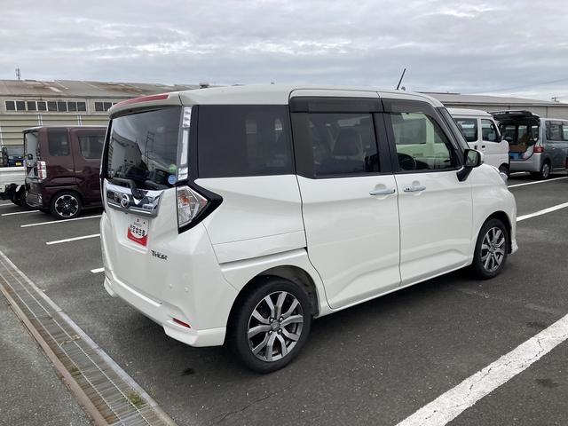 トールカスタムG ターボ SAIIILEDヘッドランプ キーフリーシステム プッシュボタンスタート オートエアコン 両側パワースライドドア マルチインフォメーションディスプレイ 15インチアルミホイール 革巻ステアリングホイール(静岡県)の中古車