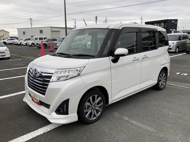 トールカスタムG ターボ SAIIILEDヘッドランプ キーフリーシステム プッシュボタンスタート オートエアコン 両側パワースライドドア マルチインフォメーションディスプレイ 15インチアルミホイール 革巻ステアリングホイール(静岡県)の中古車