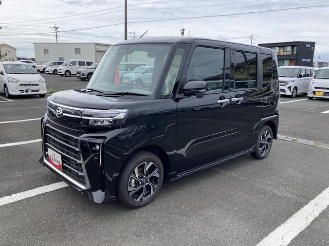 タントカスタムX14インチアルミホイール 大型エアロバンパー フルLEDヘッドランプ オート格納式カラードドアミラー 両側パワースライドドア キーフリーシステム プッシュボタンスタート(静岡県)の中古車