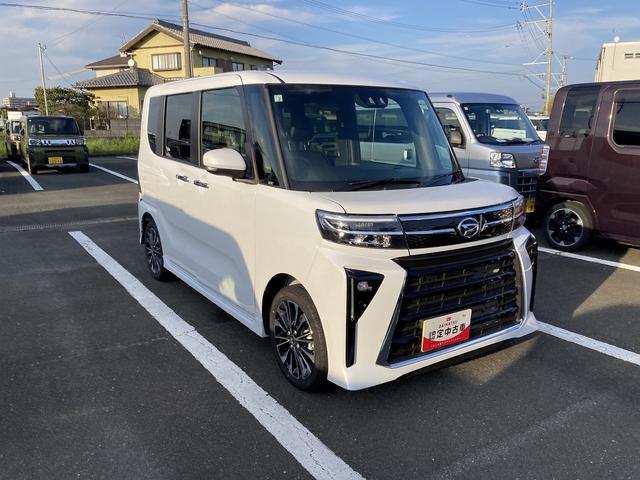 タントカスタムＲＳリミテッド１５インチアルミホイール　キーフリーシステム　オートエアコン（プッシュ式）　フルＬＥＤヘッドランプ　オート格納式カラードドアミラー　本革巻ステアリングホイール	　ディスプレイオーディオ（静岡県）の中古車
