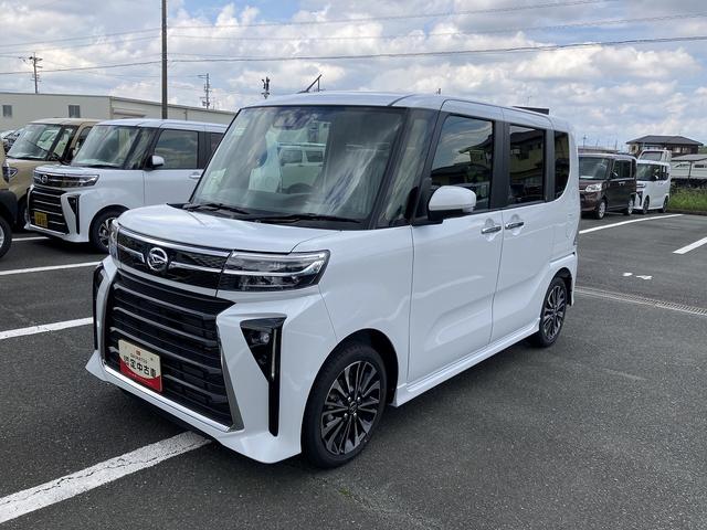 タントカスタムRSリミテッド15インチアルミホイール キーフリーシステム オートエアコン(プッシュ式) フルLEDヘッドランプ オート格納式カラードドアミラー 本革巻ステアリングホイール ディスプレイオーディオ バックカメラ(静岡県)の中古車