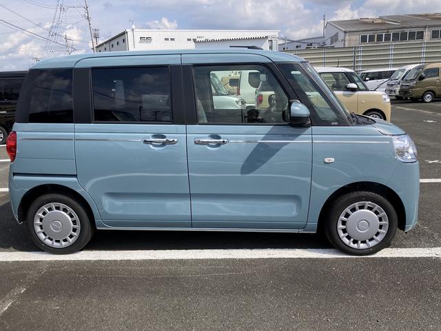 ムーヴキャンバスセオリーX14インチフルホイールキャップ キーフリーシステム プッシュボタンスタート UVカットガラス 両側パワースライドドア ハロゲンヘッドライト ラゲージアンダーボックスディスプレイオーディオ(静岡県)の中古車