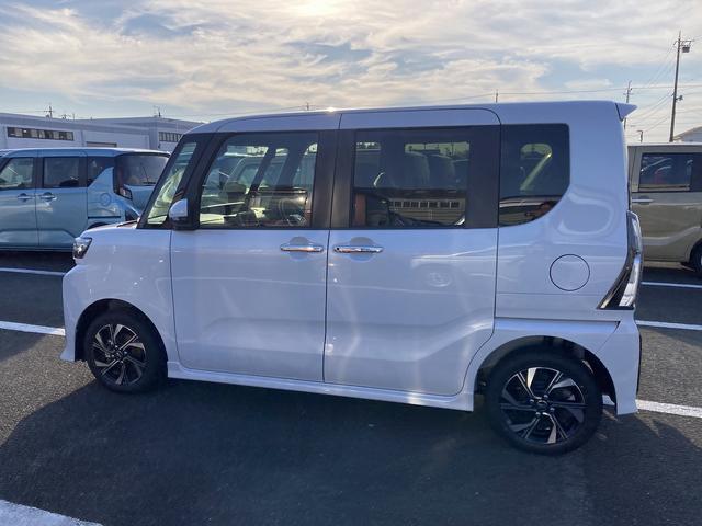 タントカスタムＸ１４インチアルミホイール　大型エアロバンパー　フルＬＥＤヘッドランプ　オート格納式カラードドアミラー　両側パワースライドドア　キーフリーシステム　プッシュボタンスタート（静岡県）の中古車