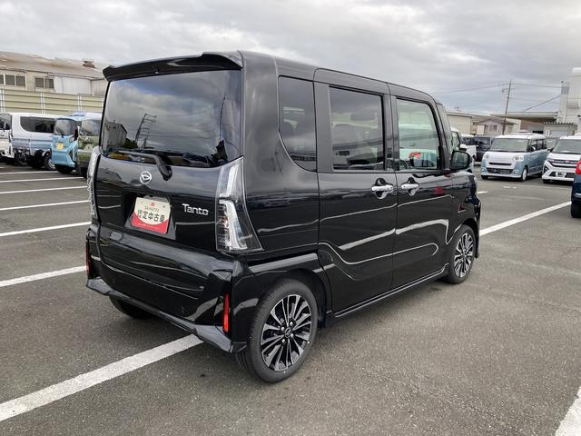 タントカスタムＲＳ１５インチアルミホイール　キーフリーシステム　プッシュボタンスタート　オートエアコン（プッシュ式）　フルＬＥＤヘッドランプ　オート格納式カラードドアミラー　本革巻ステアリングホイール（静岡県）の中古車