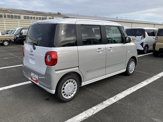 ムーヴキャンバスストライプスＸ１４インチフルホイールキャップ　キーフリーシステム　ＵＶカットガラス　両側パワースライドドア　ハロゲンヘッドライト　ラゲージアンダーボックス　ディスプレイオーディオ　バックカメラ（静岡県）の中古車