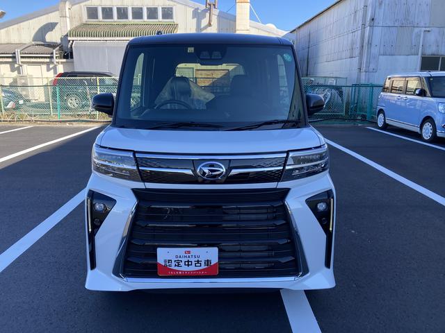 タントカスタムＲＳ１５インチアルミホイール　大型エアロバンパー　フルＬＥＤヘッドランプ　オート格納式カラードドアミラー　本革巻ステアリングホイール	プッシュボタンスタート　キーフリーシステム（静岡県）の中古車